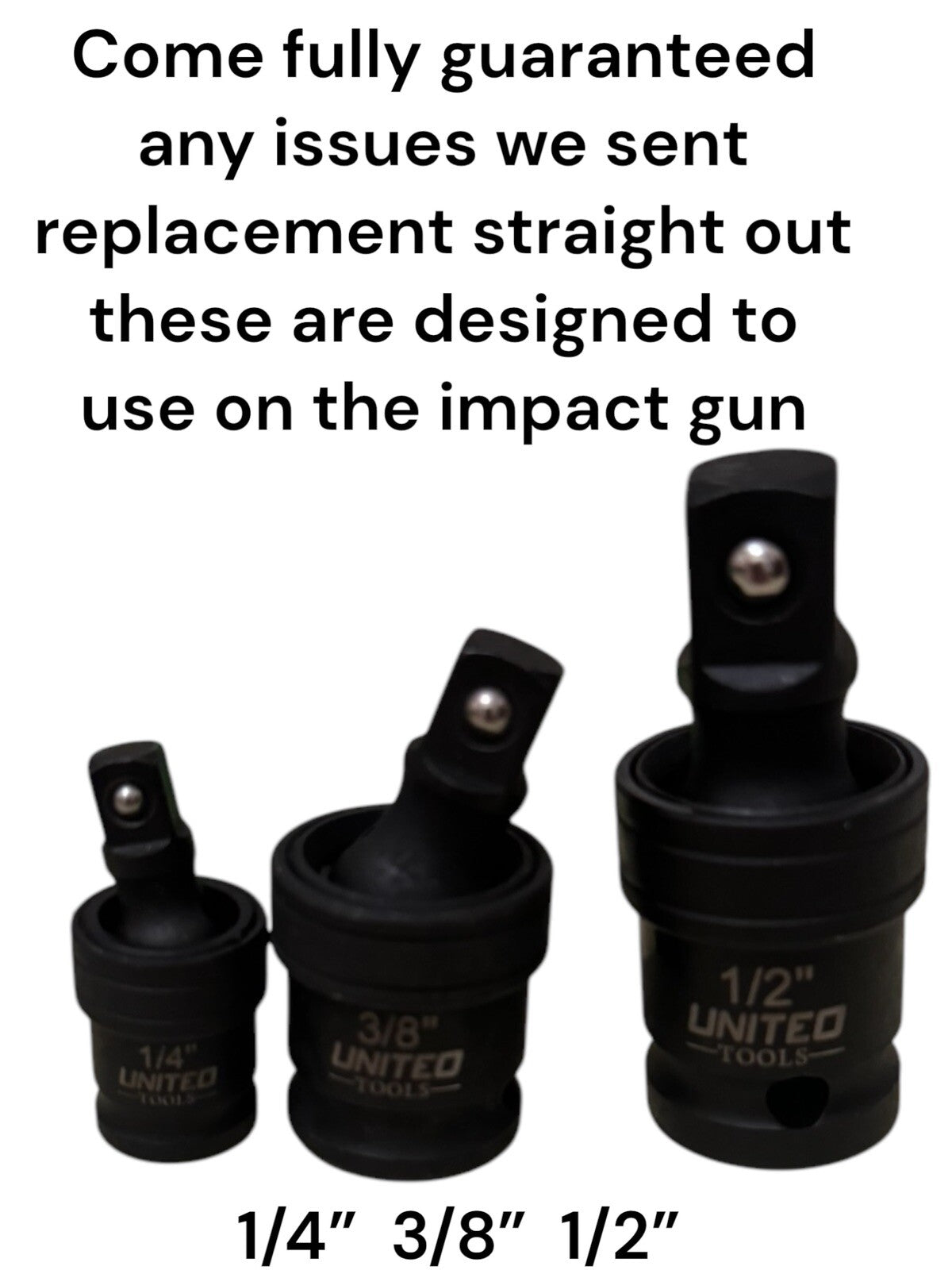 Industrial Universal Joint IMPACT Socket Set Uj 1/4" 3/8" 1/2" Dr EVA
