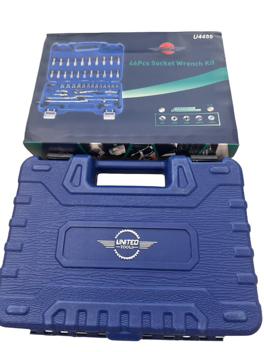 United Socket Set 46PC 1/4" Dr Tool Set With Ratchet TORX HEX Uj Adaptor Pz2