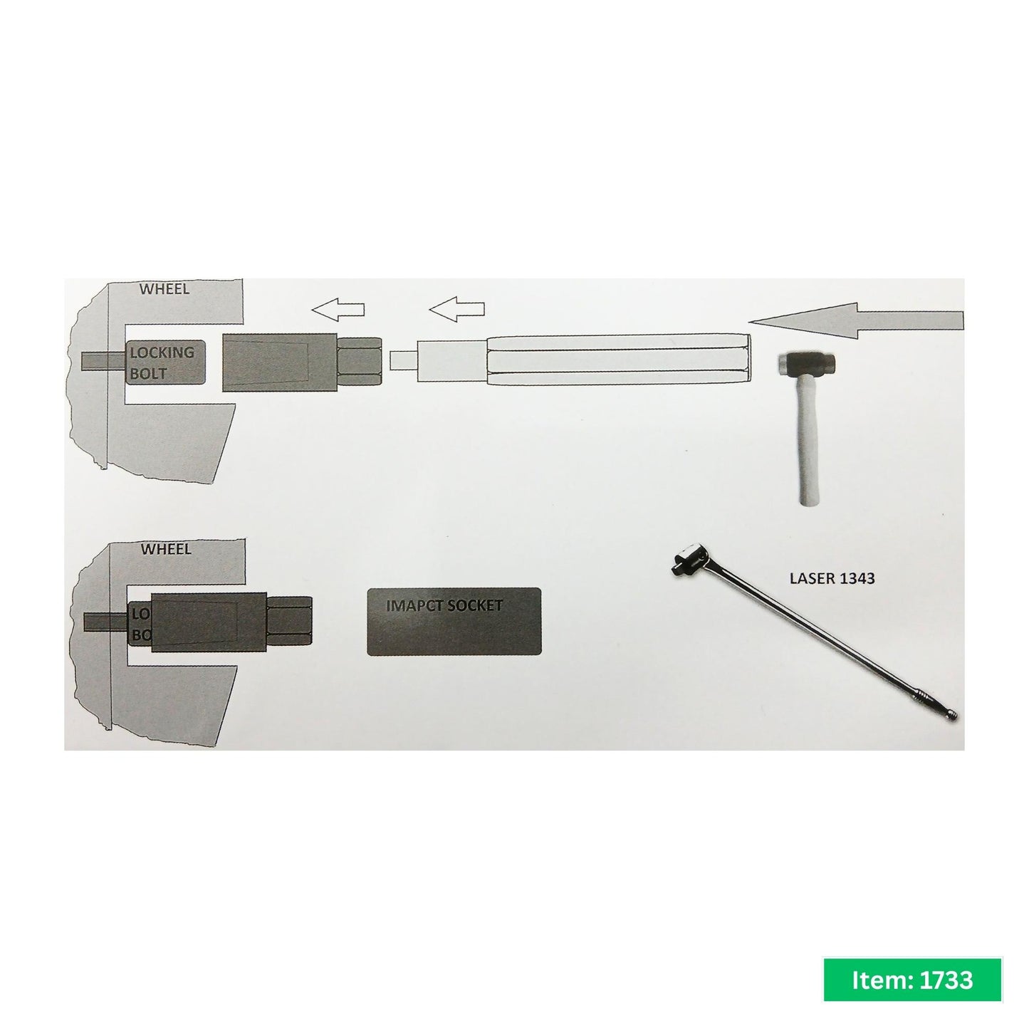 Locking Wheel Nut Remover Set