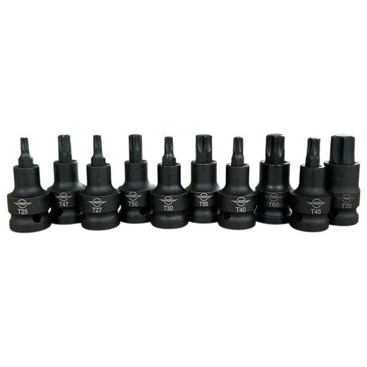 United Tools 10PC 1/2" Dr IMPACT Star Bit Sockets Set T25-T70 For Professional Use