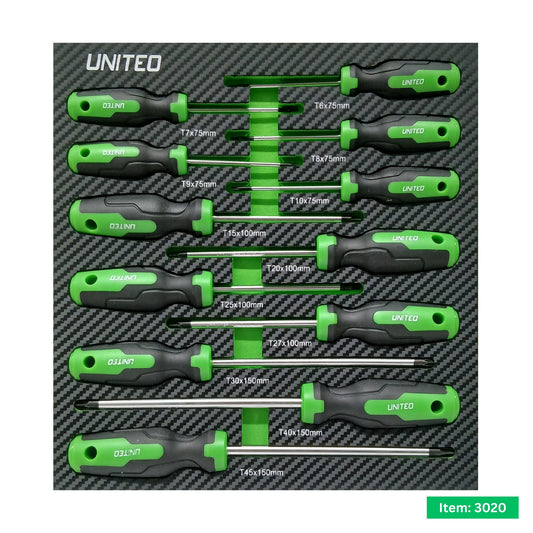 Magnetic TORX Screwdriver Set 12PC Star Tork Tool Set T6-T45 in EVA Tray