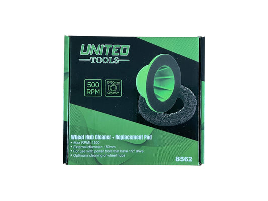 United Tools Professional Wheel Hub Cleaner With Max Rpm 1500 & 500 Rpm Option Replacement Pad Green Tool