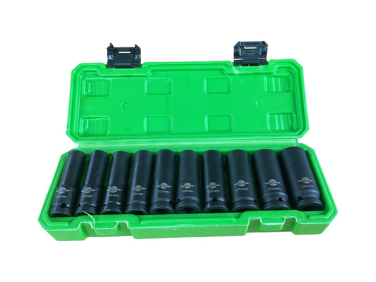 United Tools 1/2" IMPACT Sockets Set 10PC 12 Point 13-24mm