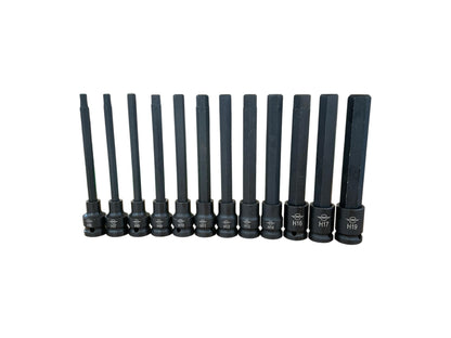 United Tools 56 Industrial IMPACT HEX Bit Socket Set H2-H19 1/4" 3/8" 1/2"Dr