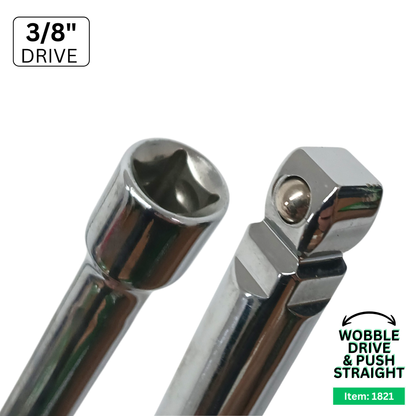 5PC 3/8" Wobble & Push for Straight Extension Bar Set In EVA Foam Tray