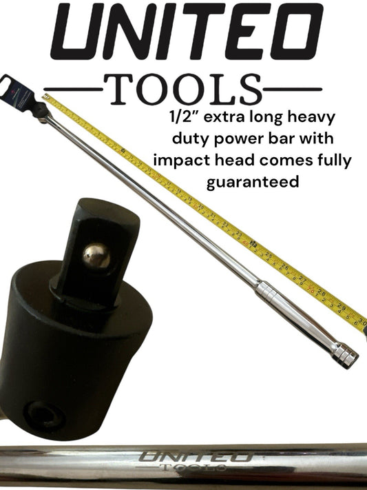 United Tools 1/2 Dr Power Breaker Bar 30" Long IMPACT Head Extra Long Bar