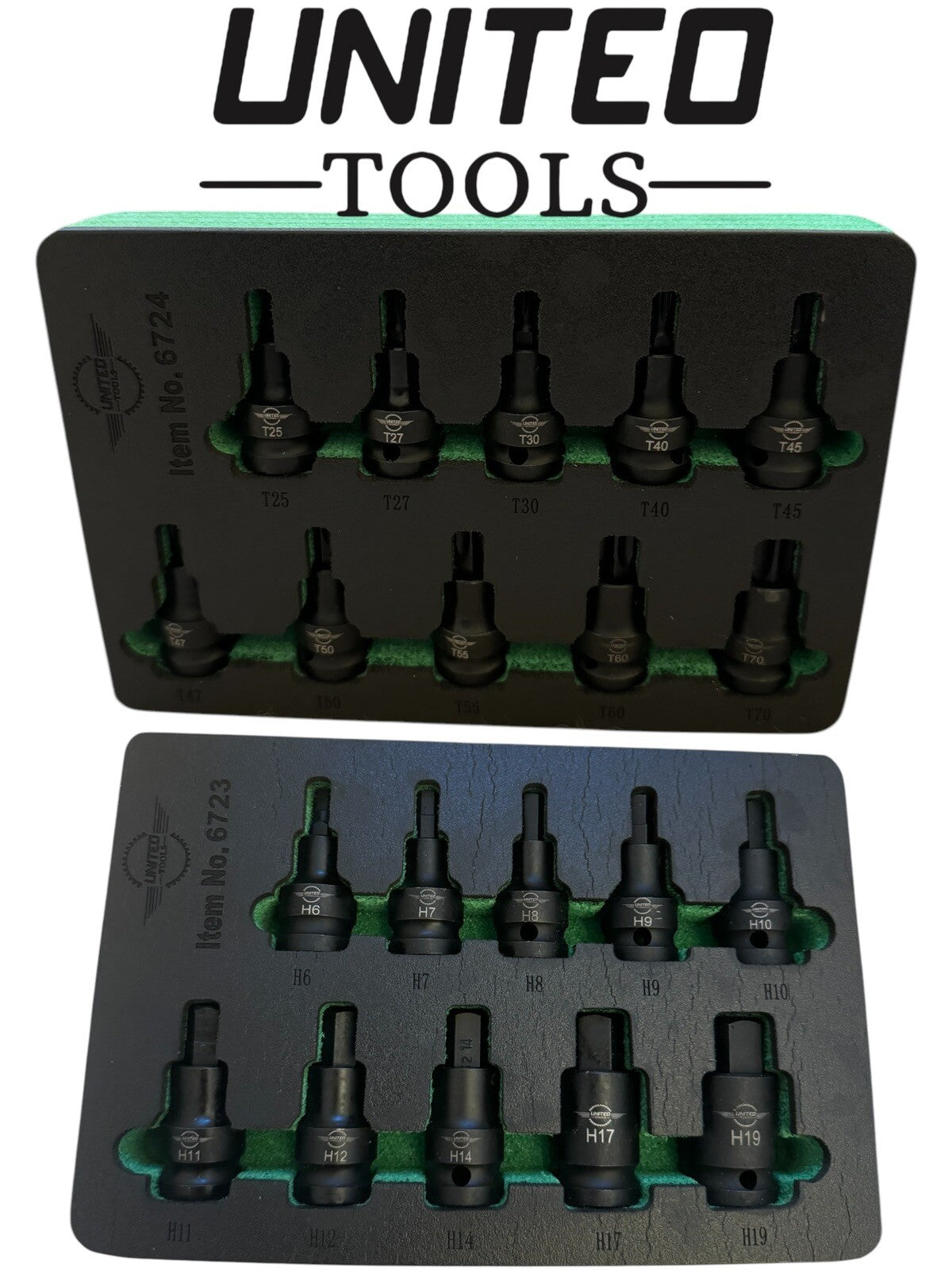 IMPACT HEX TORX Star Bit Socket Set 1/2"Dr Long Reach 20PC 56mm Long ALLEN Key
