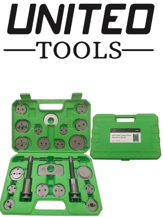 United Brake Caliper Piston Rewind Wind Back Tool Kit 22PC Set Universal