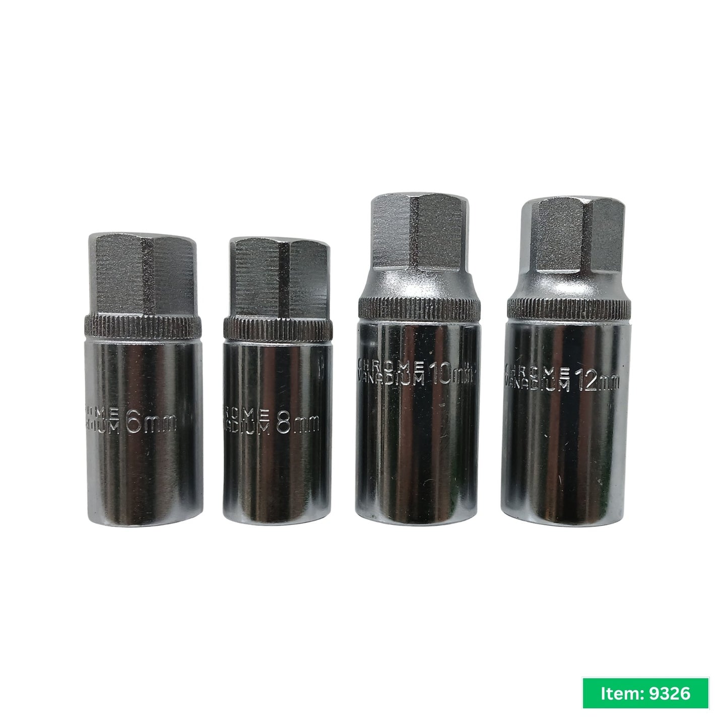 United Tools 4pc 1/2in Drive Stud Extractor Set 6-12mm CR-V Steel Tool Kit