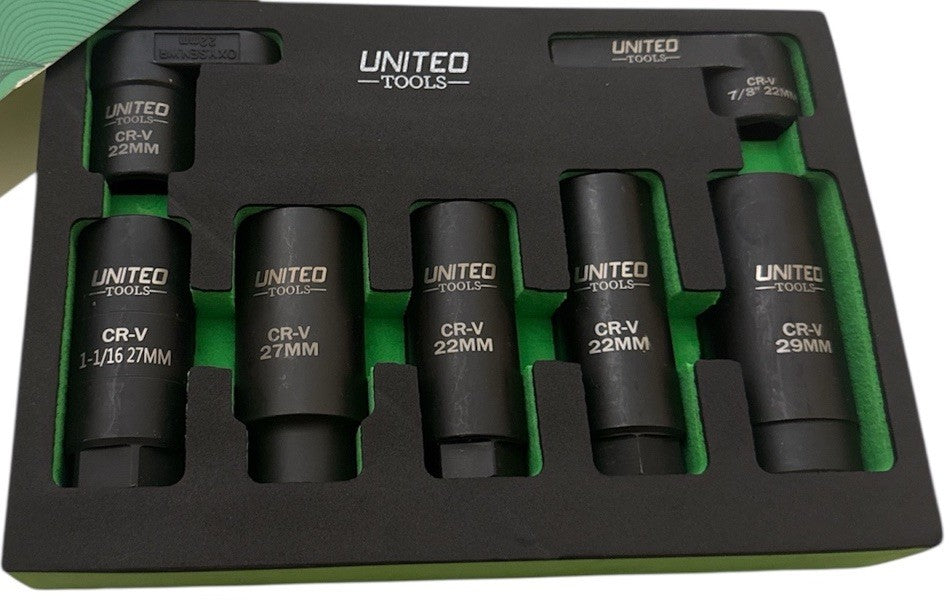 United Tools 7PC Oxygen Lambda Oil Injector Etc Sensor Socket Set 3578 In EVA