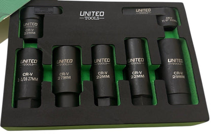 United Tools 7PC Oxygen Lambda Oil Injector Etc Sensor Socket Set 3578 In EVA