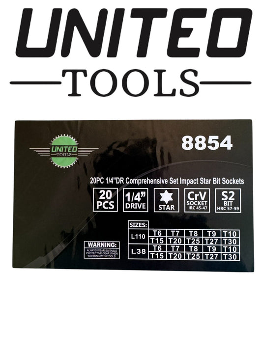 20PC Extra Long & Short IMPACT TORX Bit Sockets Set 1/4" Dr T6-T30 S2 Crv HEX