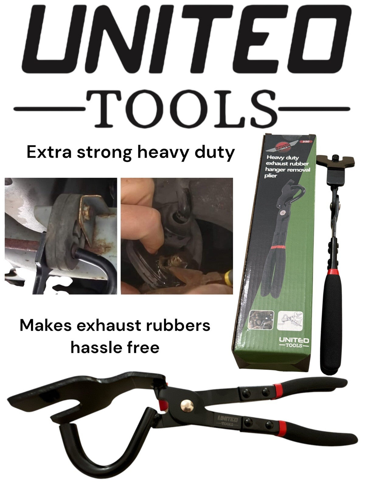 United Tools Exhaust Hanger Removal Pliers Exhaust Rubber Removal Tools Sockets