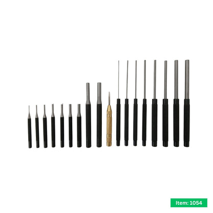 United Tools 18pc Pin Punch Set CR-V Steel with Auto Centre Punch & Case