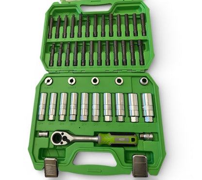 United Tools 43PC Shock Absorber Strut Nut Go-Thru Socket & Ratchet Set 3575