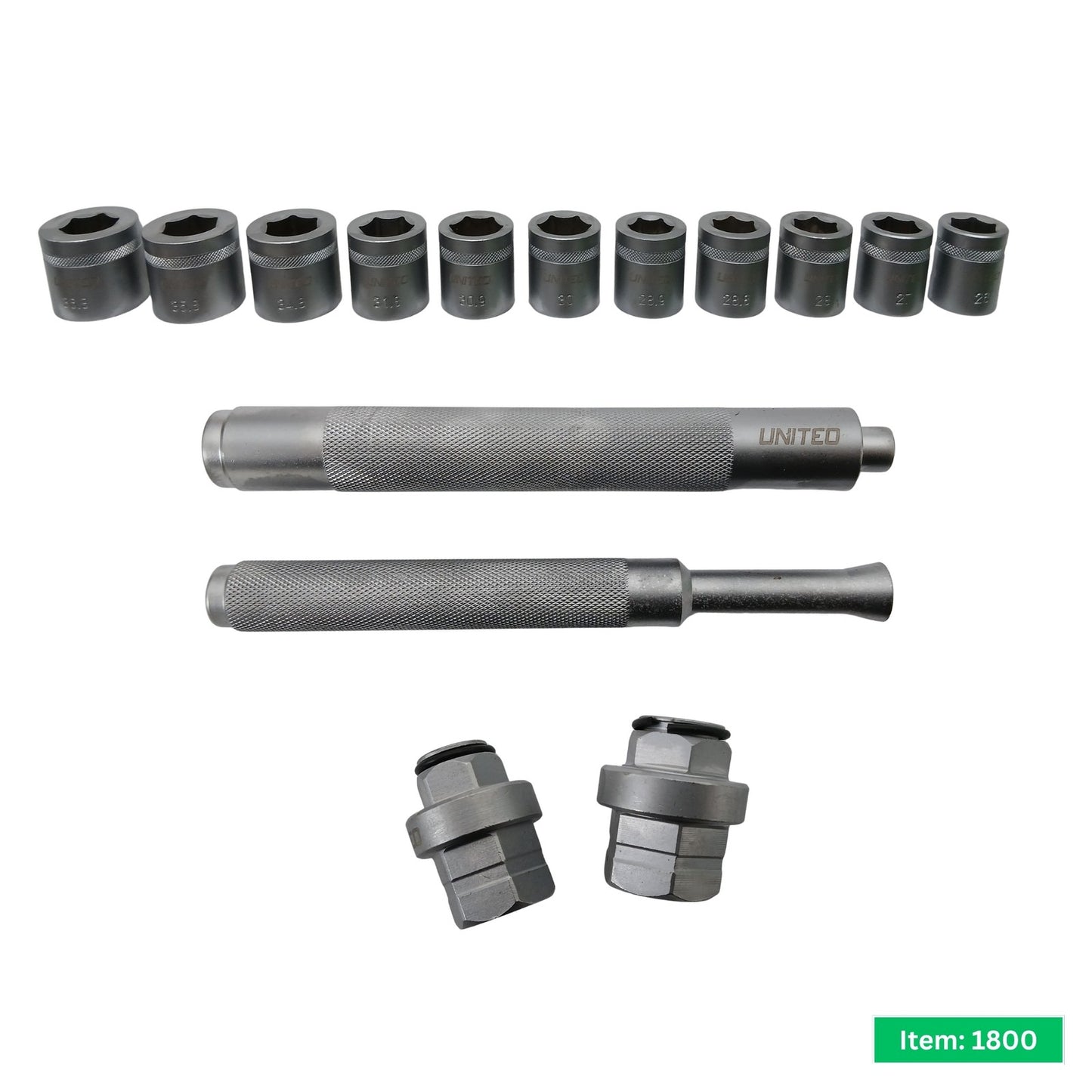 United Tools 15pc Locking Wheel Nut Removal Set - Chrome Molybdenum Tool Kit