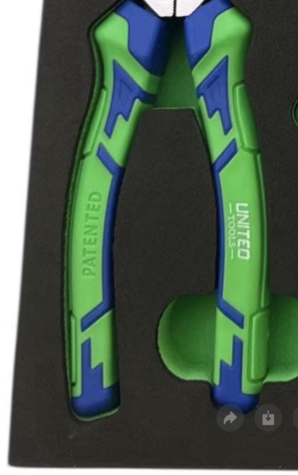 United 8" 200mm 3PC Plier Set, Side Cutter, Long Nose, Combination Pliers EVA