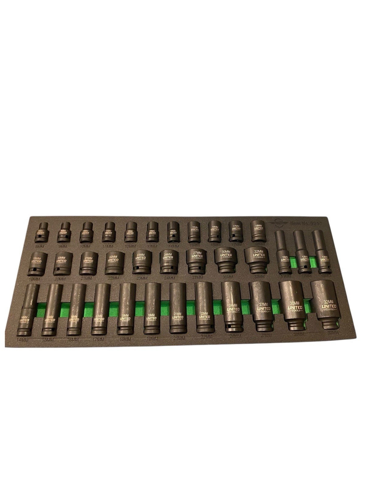 DEEP & SHALLOW IMPACT Socket Set 1/2"Dr 35PC 8-32mm 6pt HEX Sockets Set EVA