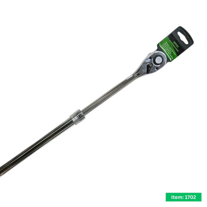 3/8" Drive Extendable 18 to 24" Long Ratchet Handle Quick Release 72 Teeth