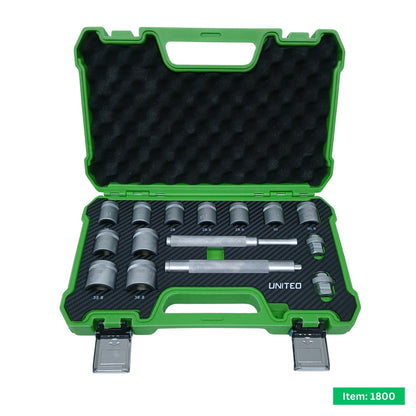 United Tools 15pc Locking Wheel Nut Removal Set - Chrome Molybdenum Tool Kit