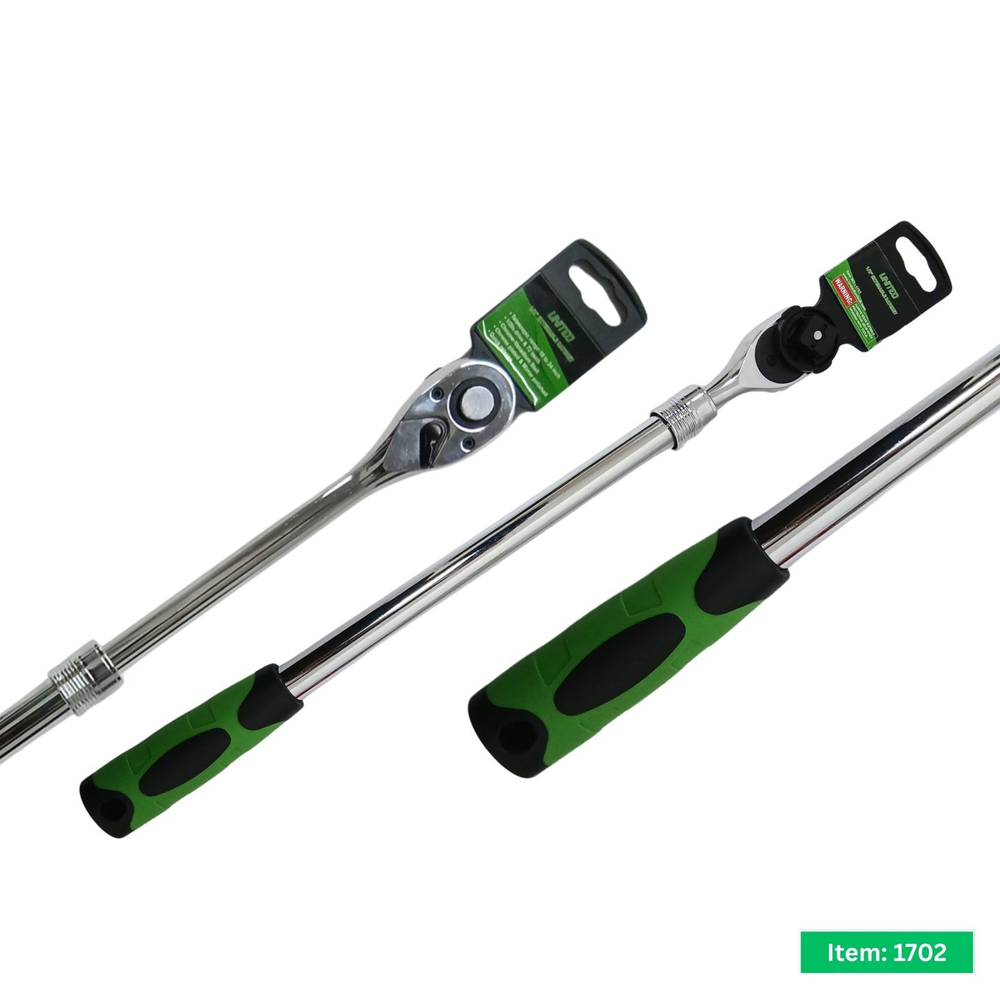 3/8" Drive Extendable 18 to 24" Long Ratchet Handle Quick Release 72 Teeth