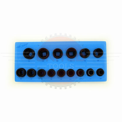 IMPACT 12 Point Socket Set 3/8" Dr Double HEX SHALLOW Sockets Set 14PC Tools