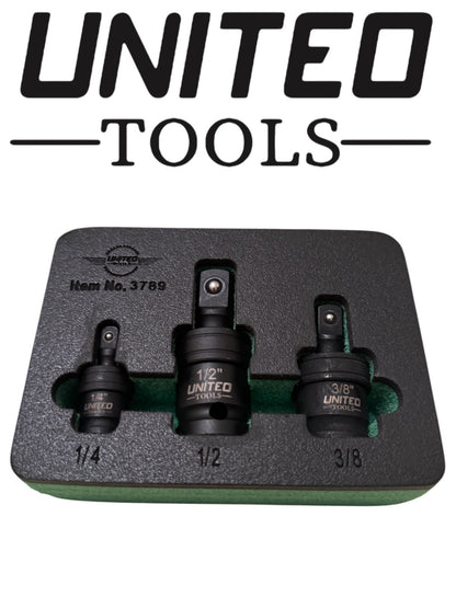 Industrial Universal Joint IMPACT Socket Set Uj 1/4" 3/8" 1/2" Dr EVA