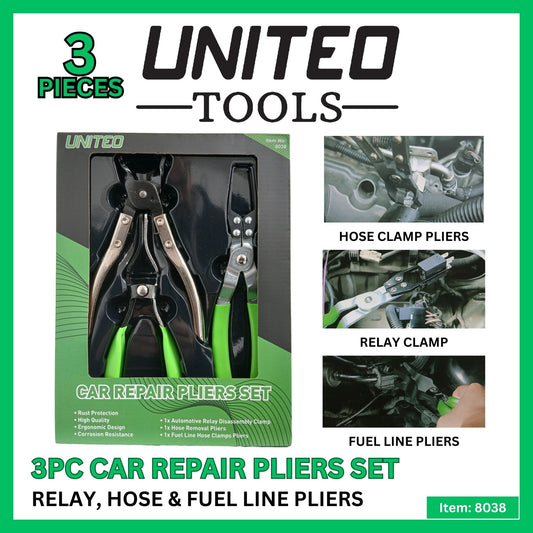 3PC Car Repair Pliers-Relay Disassembly, Hose Removal & Fuel Line Pliers