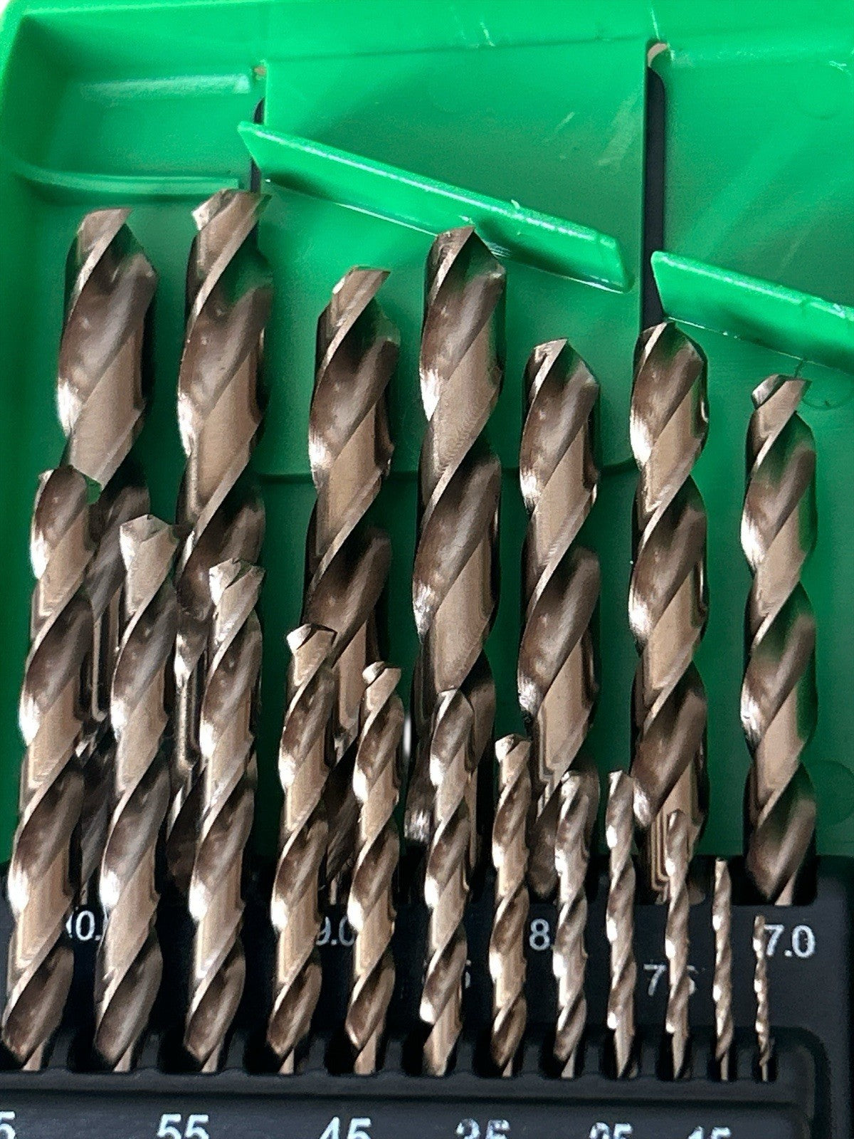 INDUSTRIAL 19pc HSS Cobalt Metric Drill Bit Set 1 - 10mm