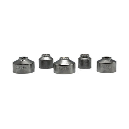 Oil Filter Socket Set 5PC 3/8" Dr 24 27 32 36 38mm Removal Tool Case US PRO HEX