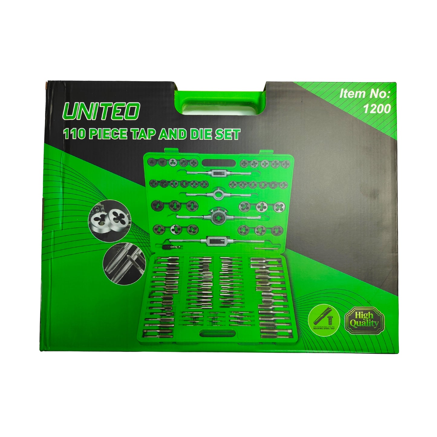United Tools 110PC Tap & Die Set Metric Thread Cutting Kit Blow Case