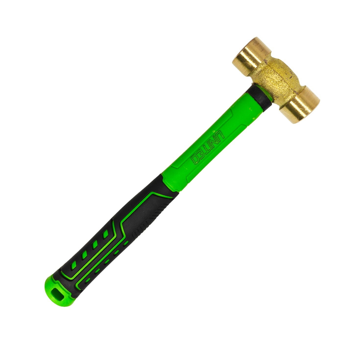 United Tools 1lb Copper Non Sparking Hammer Rubber Grip Fibreglass Shaft