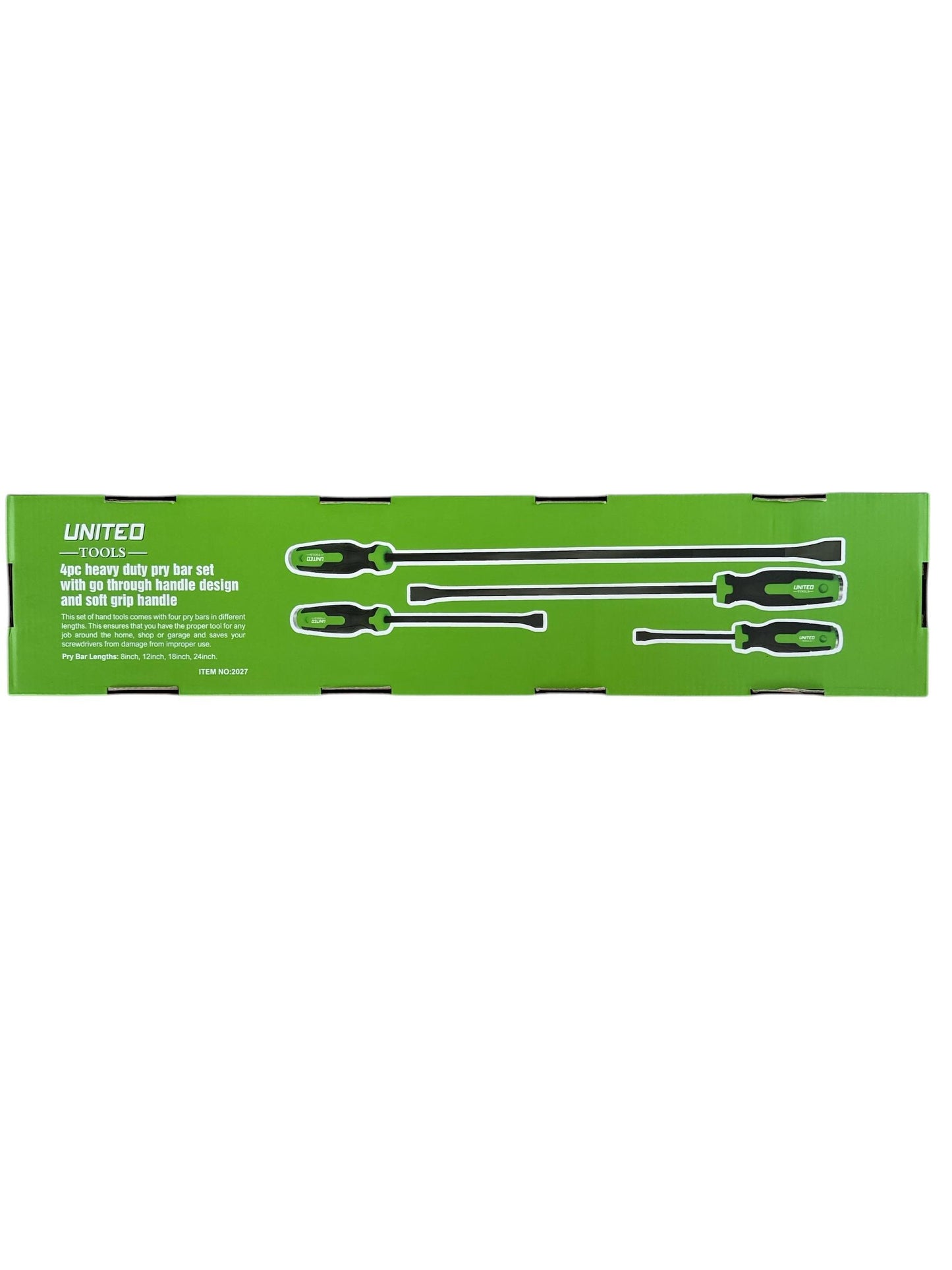 4PC Pry Bar Set Jemmy 200mm 300mm 450mm 600mm Go-Thru Lever Bars Wrecking