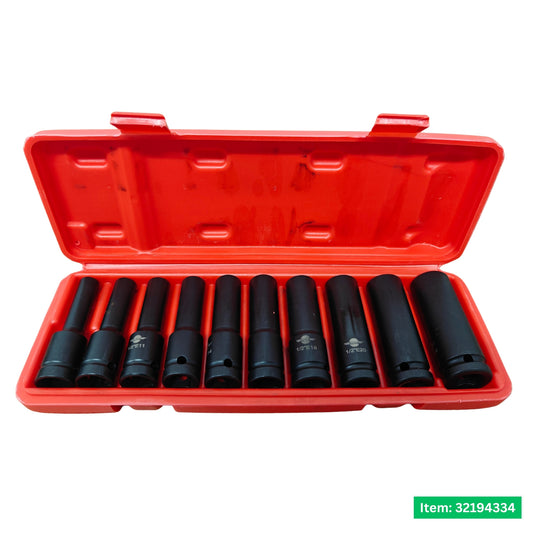 27PC 3/8 & 1/2" Dr Deep & Shallow IMPACT Female E-TORX Socket Set