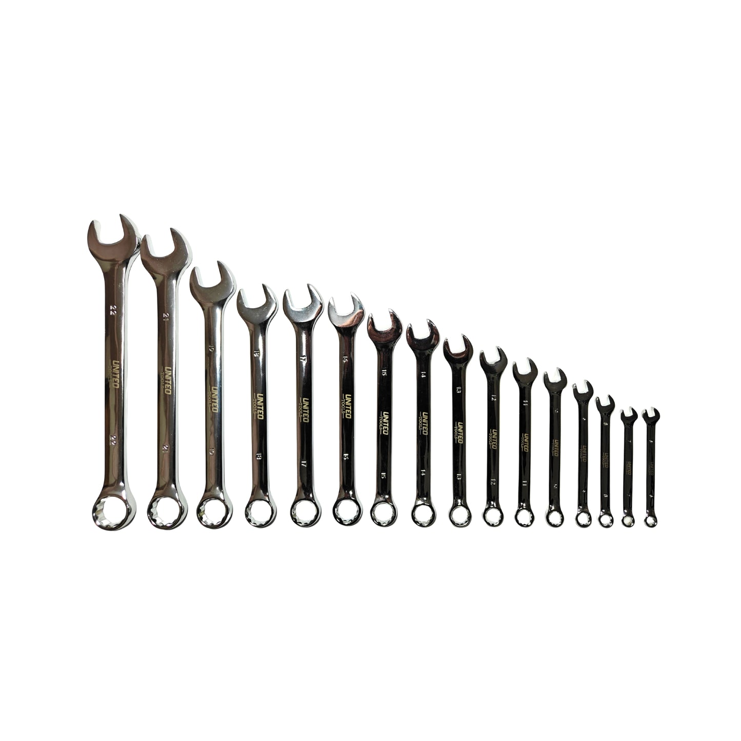United Tools 16PC Extra Long Combination Spanner Set Cr-V EVA Foam Tray