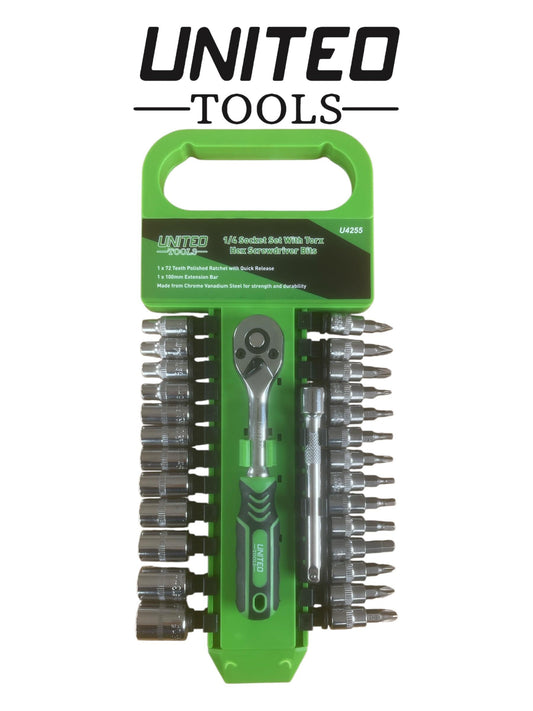 1/4 Socket Set With TORX HEX Screwdriver Bits