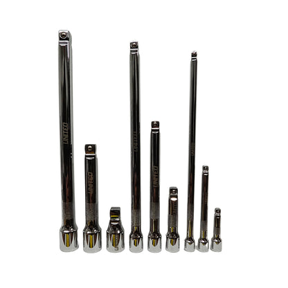 9PC Wobble Extension Bar Set 1/2", 1/4" & 3/8" 50-250mm in EVA FoamTray