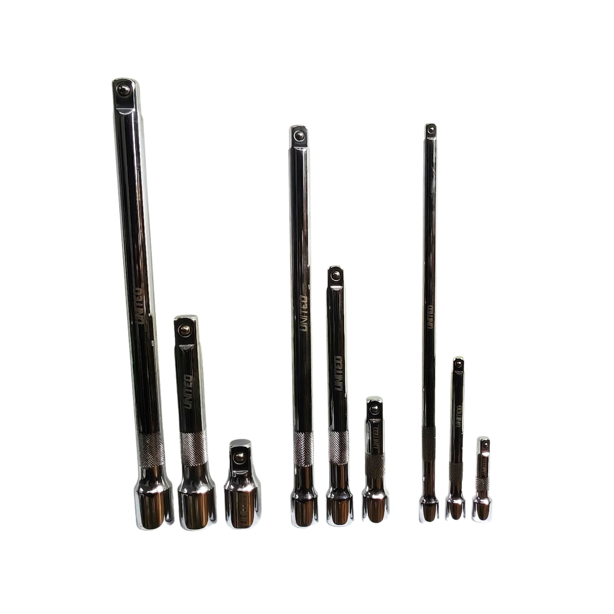 9pc Socket Extension Bar Set 1/4" 3/8" 1/2" Drive CR-V EVA Foam Tray