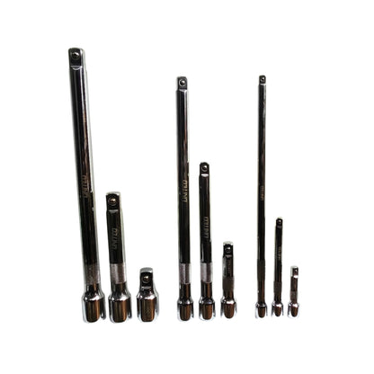 9pc Socket Extension Bar Set 1/4" 3/8" 1/2" Drive CR-V EVA Foam Tray