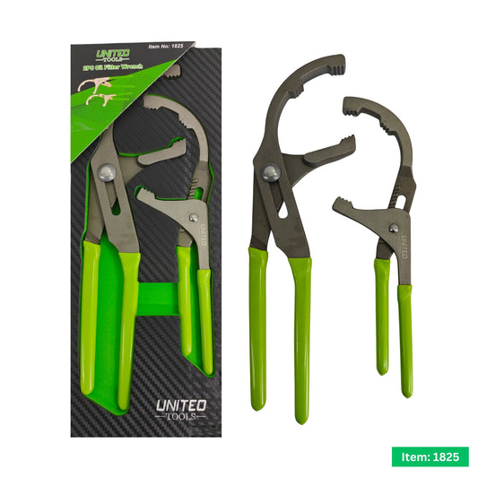 United Tools 2PC Adjustable Oil Filter Wrench Set – 9" & 12" with EVA Foam Tray