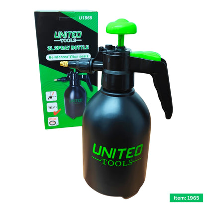 United Tools 2L Chemical Pressure Sprayer Viton Seals Brass Nozzle Bottle