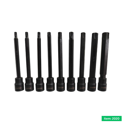 United Tools 9PC 110mm Long Impact Torx Bit Socket Set – 3/8" Drive with EVA Foam Tray