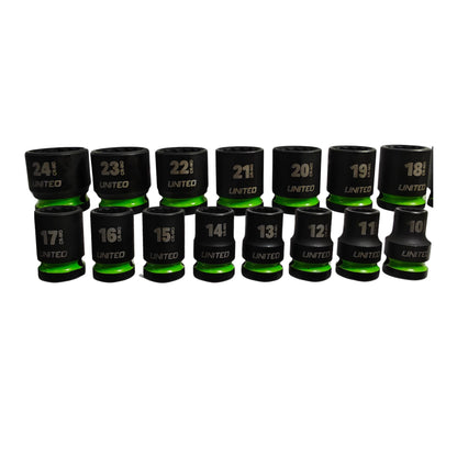 15PC 12PT Impact Sockets