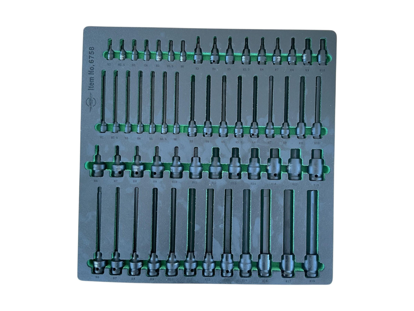 United Tools 56 Industrial IMPACT HEX Bit Socket Set H2-H19 1/4" 3/8" 1/2"Dr