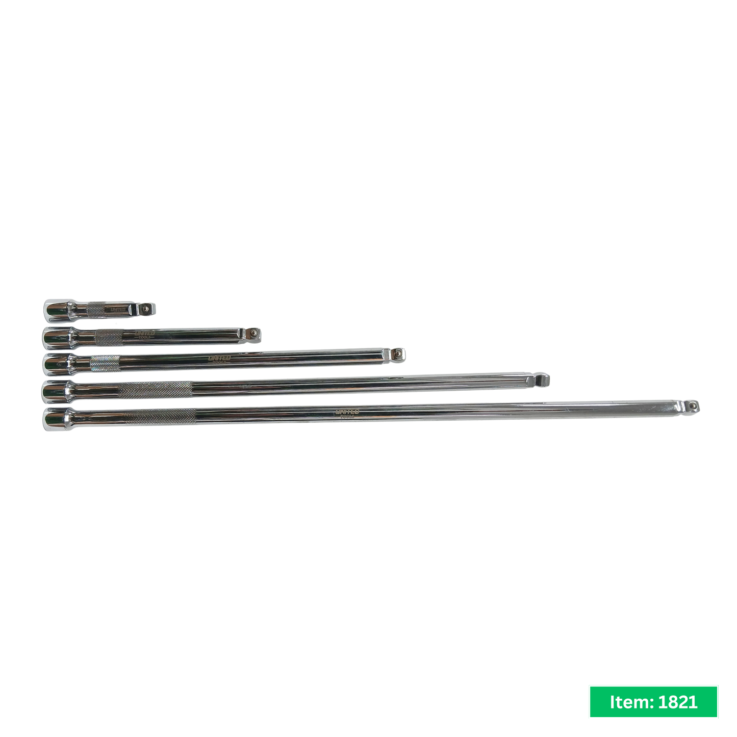 5PC 3/8" Wobble & Push for Straight Extension Bar Set In EVA Foam Tray