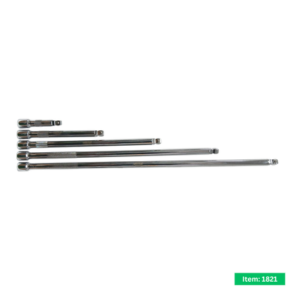5PC 3/8" Wobble & Push for Straight Extension Bar Set In EVA Foam Tray