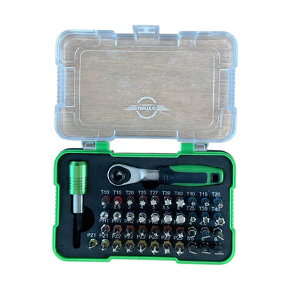 43pc Mini Ratchet Bit Set Torx Hex Phillips Pozidriv Socket Tool Kit