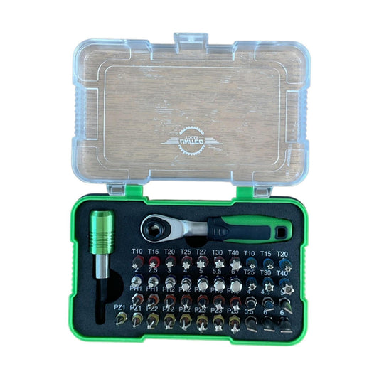 43pc Mini Ratchet Bit Set Torx Hex Phillips Pozidriv Socket Tool Kit
