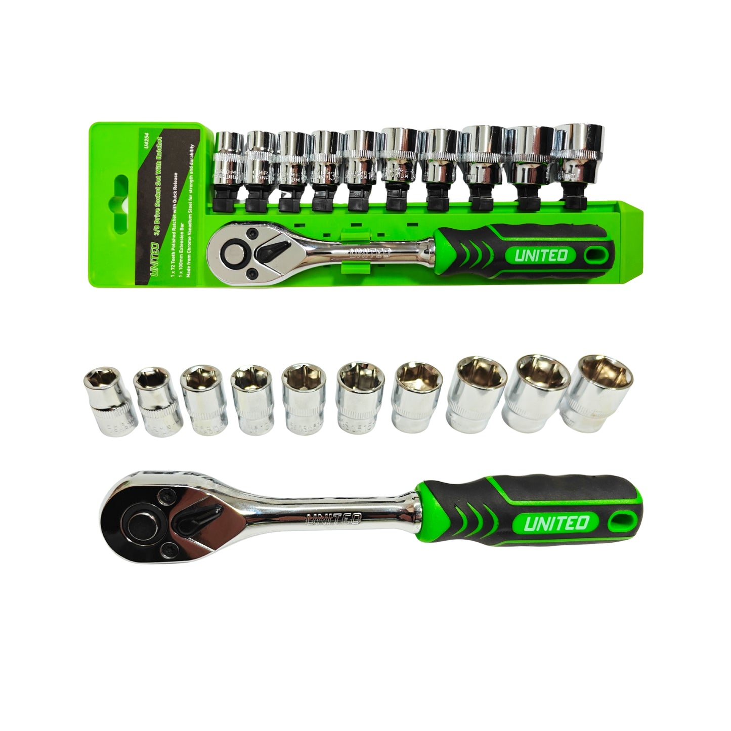 United Tools 3/8Dr Socket Set With Ratchet