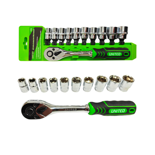 United Tools 3/8Dr Socket Set With Ratchet